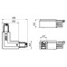 90° Hoekstuk Links/Rechts – Global / Nordic Aluminium – XTS34 / XTS35 – Wit, Zwart of Grijs