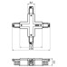 Kruisverbinding – Global / Nordic Aluminium – XTS38 – Wit, Zwart of Grijs