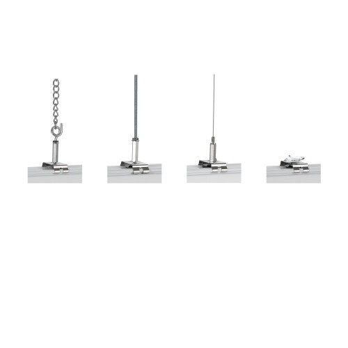 Ophangsystemen LED lichtlijn – staalkabel, ketting of stang